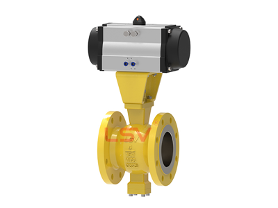 Pneumatic V-type regulating ball valve